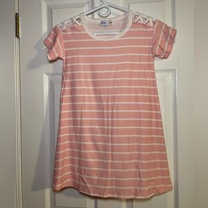 Girls Short Sleeved Striped Shirt